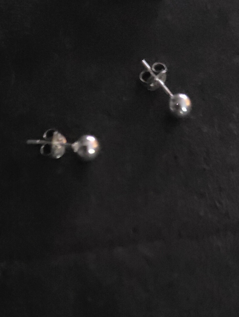 Classic Sterling Silver Ball Stud Earrings for Women Antique